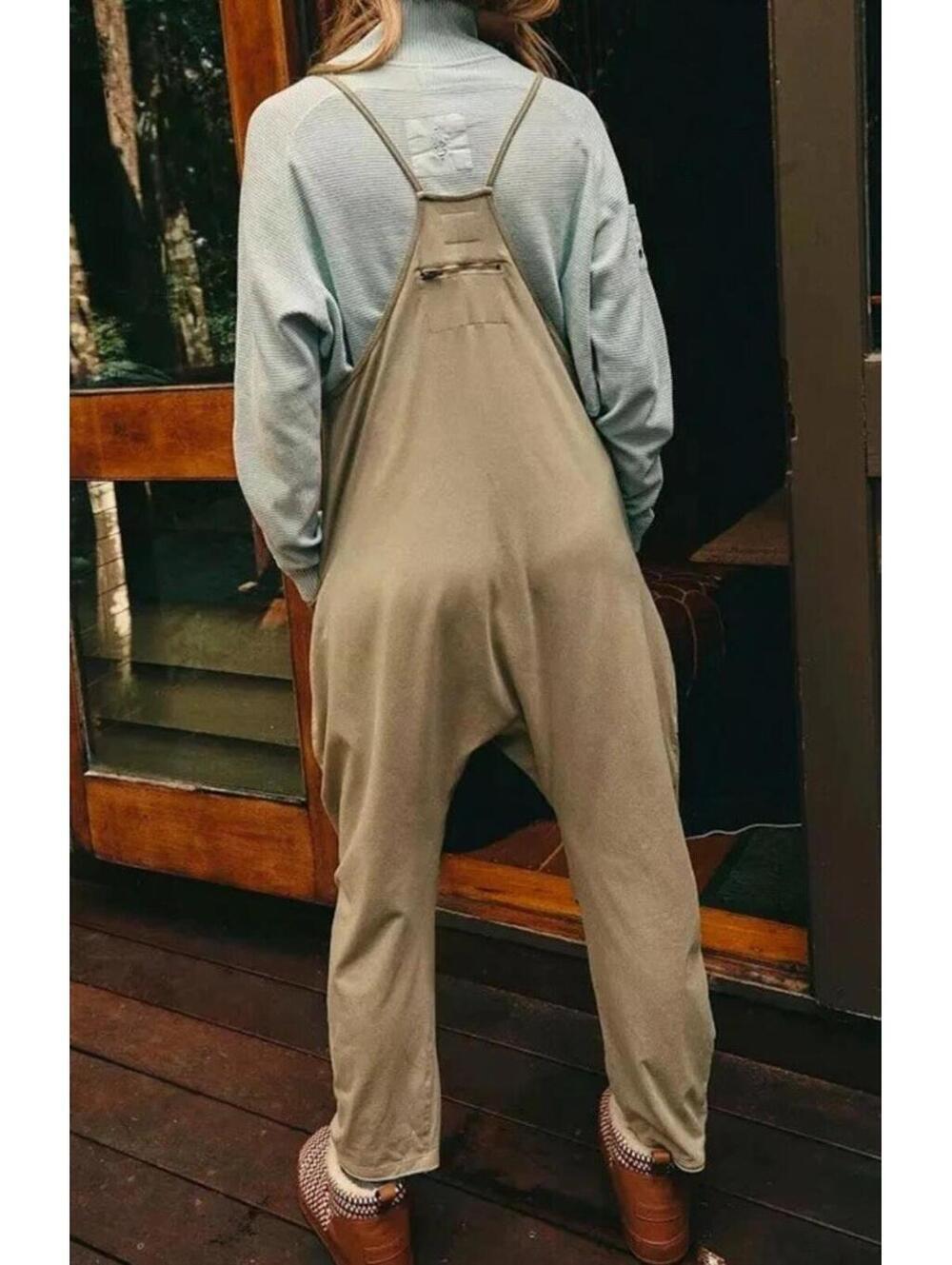 $70 NWT Free People FP Movement Women's Size L Hot Shot Jumpsuit Sage Stone - Picture 4 of 4
